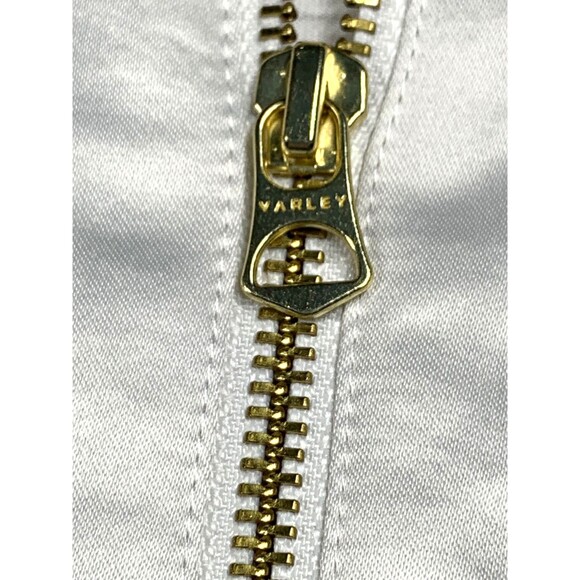 Varley Roxbury DoubleSoft Zip Through Sweatshirt Size M Satin Trim Ivory Marl - Picture 9 of 10